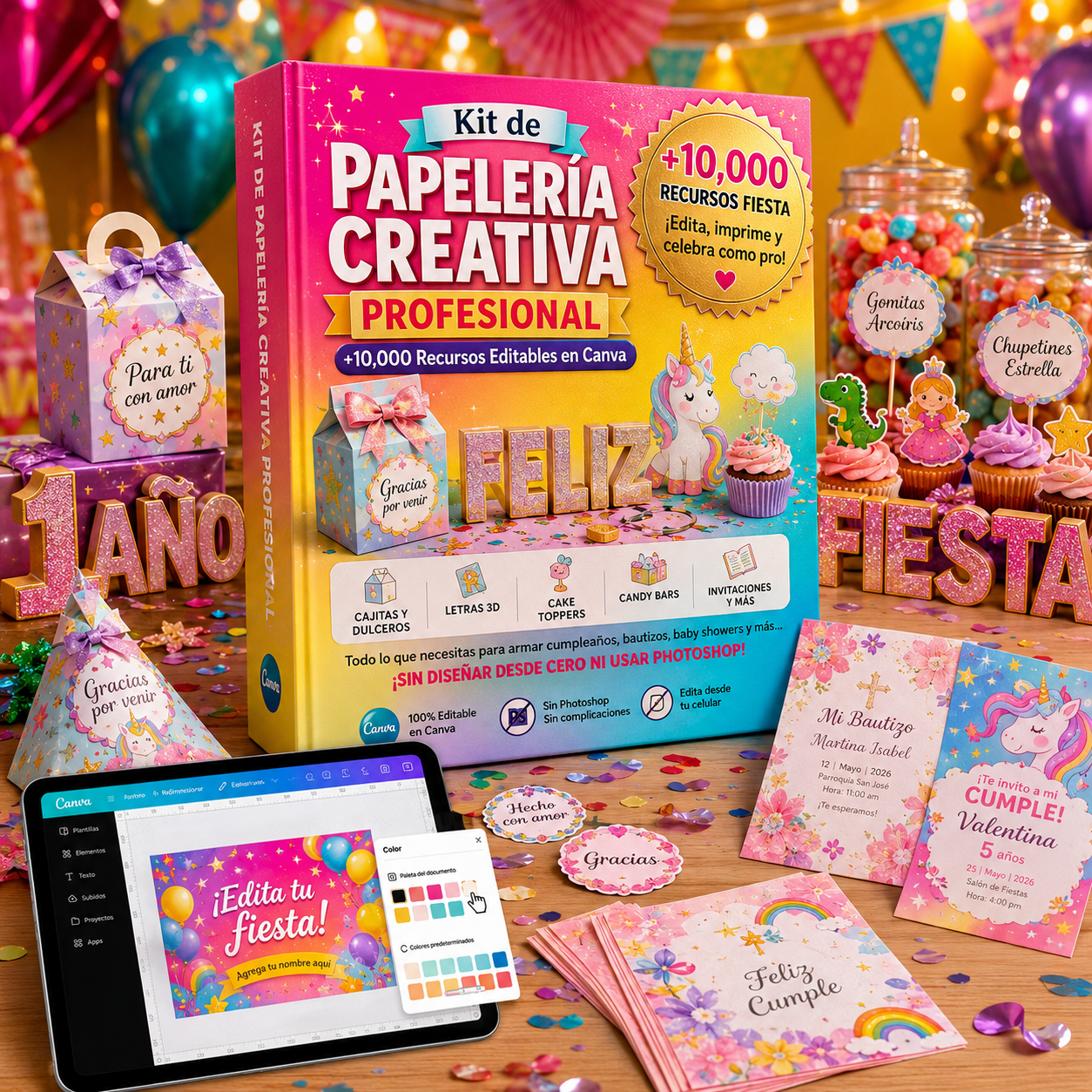 Mega Kit Papelería Creativa – Editá +10,000 recursos en Canva y empezá a vender hoy